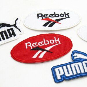 Reebok Puma Iron-on Patches Lot of 5 Embroidered Logo